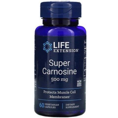 Карнозин Life Extension Super Carnosine 500, 60 веганських капсул