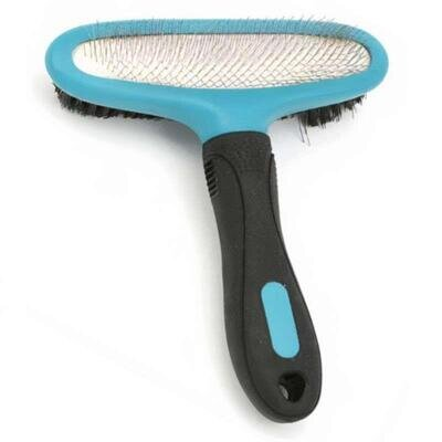 Щітка-пуходерка M-Pets Double-Sided Slicker двостороння для собак, 15x17 см