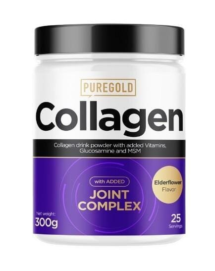 Колаген Pure Gold Collagen Joint Complex Eldelflower з глюкозаміном, МСМ і хондроїтином, зі смаком бузини, 300 г