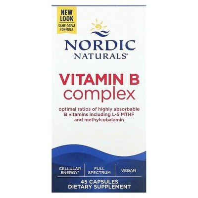 Комплекс вітамінів групи B Nordic Naturals Vitamin B Complex, 45 капсул