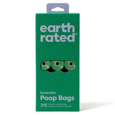 Пакети Earth Rated Poop Bags Lavender для прибирання за собакою з ароматом лаванди, 315 штук