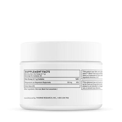Магній Бісглицинат Thorne Research Magnesium Bisglycinat, 187 г