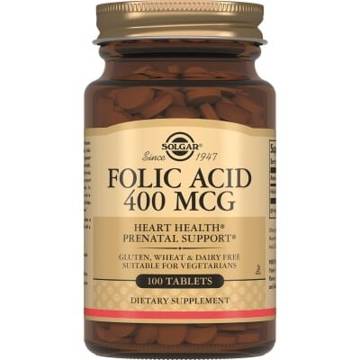 Фолієва кислота Solgar Folic acid 400 мкг таблетки №100