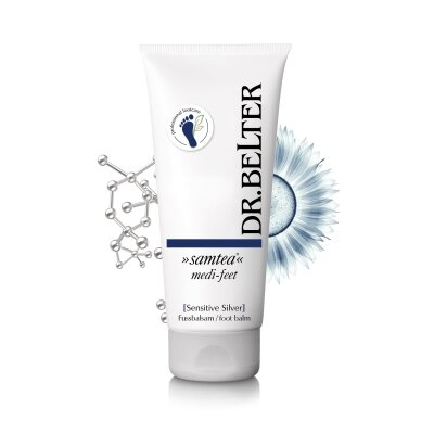 Бальзам Dr.Belter Samtea medi-feet SensitiveSilver м'який живильний для чутливої шкіри ніг та діабетичної стопи, 100 мл