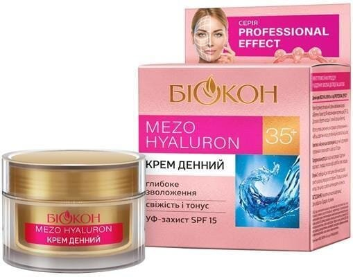 Крем для обличчя Біокон Professional Effect 35+ Mezo Hyaluron SPF15 денний, 50 мл