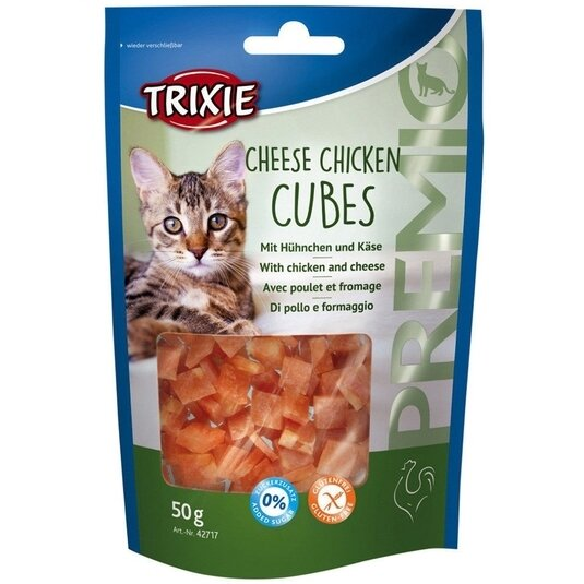 Ласощі для кішок Trixie 42717 Premio Cheese Chicken Cubes сирно-курячі кубики, 50 г