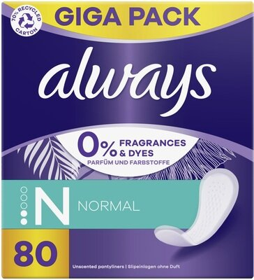 Прокладки щоденні Always Daily Fresh Normal без запаху, 80 штук