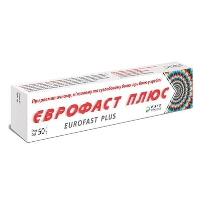 Єврофаст плюс гель по 50 г у тубах
