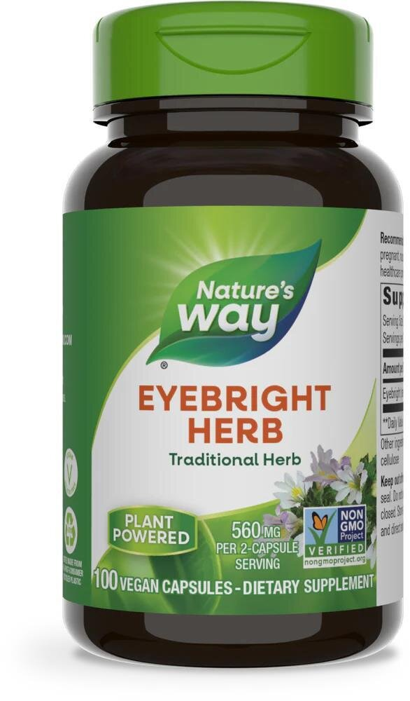 Очанка лікарська Nature's Way Eyebright Herbal, 100 веганських капсул