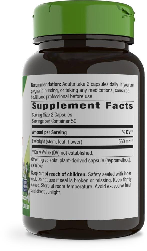 Очанка лікарська Nature's Way Eyebright Herbal, 100 веганських капсул