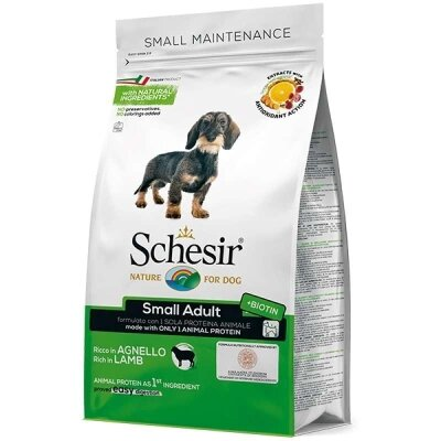 Корм сухий монопротеіновий Schesir Dog Small Adult Lamb для дорослих собак малих порід з ягням, 800 г