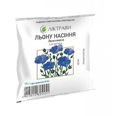 Льону насіння по 15 г у пак.