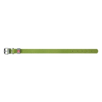 Нашийник для собак Collar WAUDOG Classic шкіряний, металева пряжка, ширина 20 мм, довжина 30-39 см, салатовий