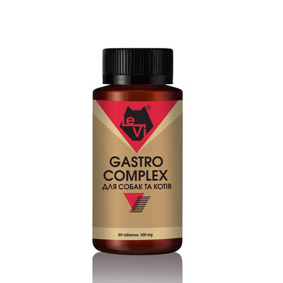 Гастро Комплекс для собак та котів LeVi 500 mg, 60 таблеток