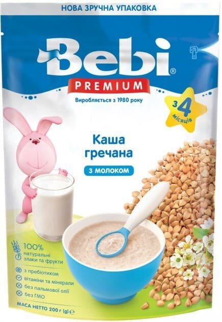 Каша молочна Bebi Premium Гречана, з 4 місяців, 200 г