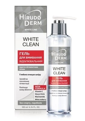 Гель для вмивання Hirudo Derm White Line White Expert відбілюючий, 180 мл