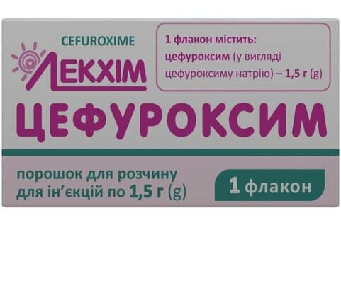 Цефуроксим порошок для р-ну д/ін. по 1.5 г №1 у флак.