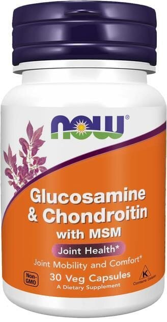 Глюкозамін та Хондроїтин з МСМ NOW Glucosamine & Chondroitin with MSM вег. капсули №30