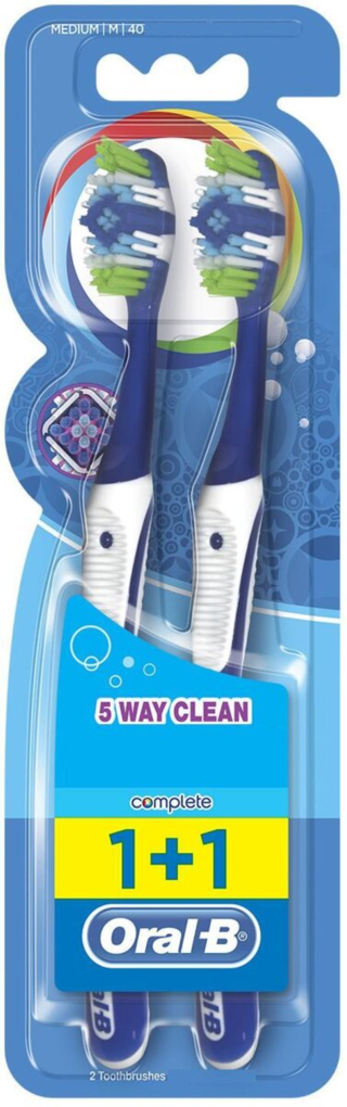 Зубна щітка Oral-B Комплекс, п'ятистороння чистка, 2 штуки