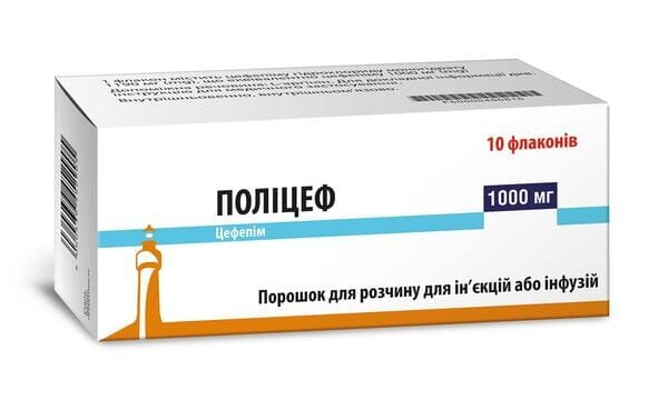 Поліцеф порошок для р-ну д/ін. та інф. по 1000 мг №10 у флак.