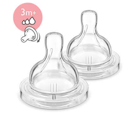 Соска силіконова Philips Avent Classic+ SCF635/27, спеціальний отвір, від 3 місяців, 2 шт