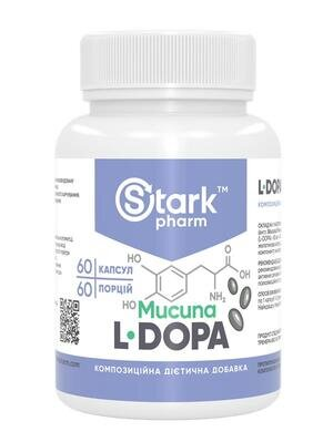 Мукуна пекуча Stark Pharm L-Dopa Mucuna 400 мг, 60 капсул