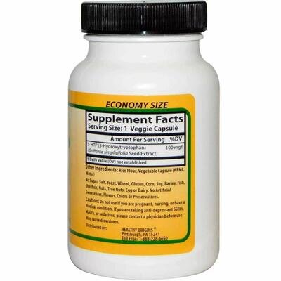 5-гідрокситриптофан Healthy Origins 5-НТР 100 мг, 120 капсул