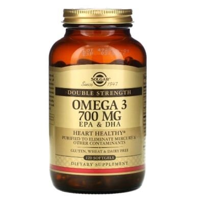 Омега-3 Solgar Double Strength Omega-3 700 мг м'які капсули №120