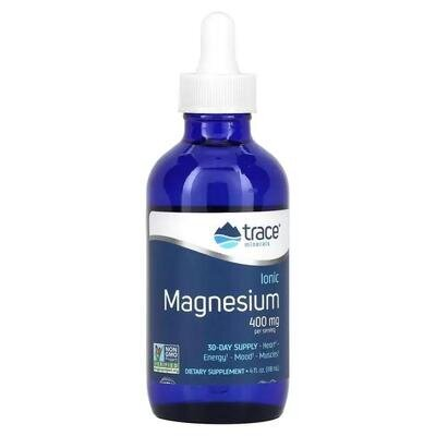 Магній іонізований Trace Minerals Ionic Magnesium 400 мг у краплях, 118 мл
