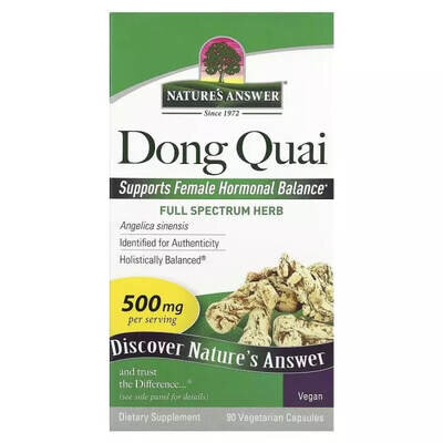 Дудник (Дягіль) Nature's Answer Dong Quai 500 мг, 90 вегетаріанських капсул