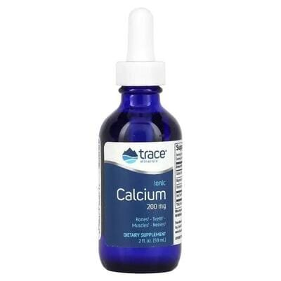 Кальцій іонний Trace Minerals Ionic Calcium 200 мг у краплях, 59 мл
