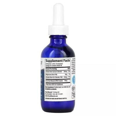 Кальцій іонний Trace Minerals Ionic Calcium 200 мг у краплях, 59 мл