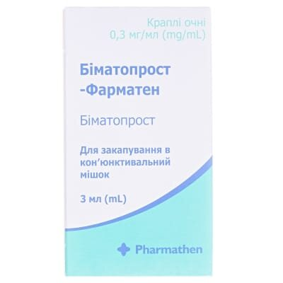 Біматопрост-Фарматен краплі оч. 0.3 мг/мл по 3 мл у флак.-крап.