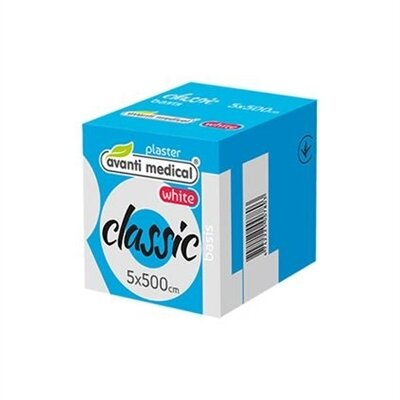 Пластир медичний Avanti medical Classic на тканинній основі 5 см х 500 см, білий, котушка, 1 штука