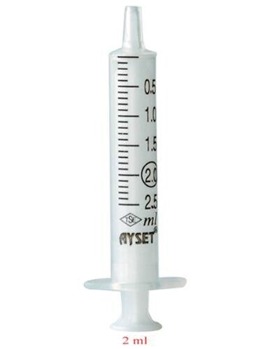 Шприц 2 мл Ayset 2-х компонентний з голкою 23G (0,6 х 32 мм), 1 штука