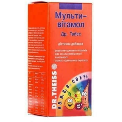 Мультивітамол Др. Тайсс розчин д/перор. заст. по 200 мл у флак.