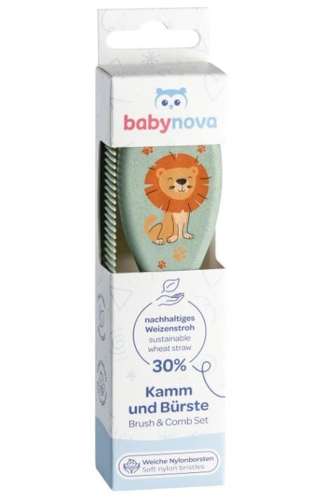 Щітка для волосся Baby-nova 33114-2 з синтетичної щетини для хлопчика