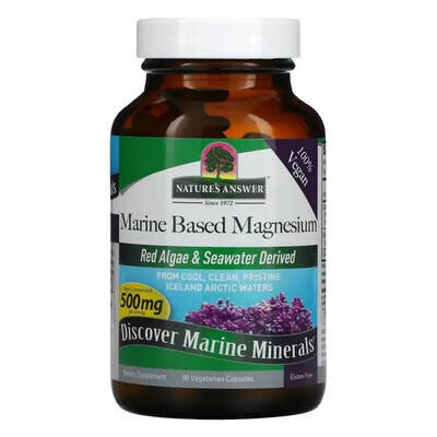 Магній морського походження Nature's Answer Marine Based Magnesium 500 мг вег. капсули №90