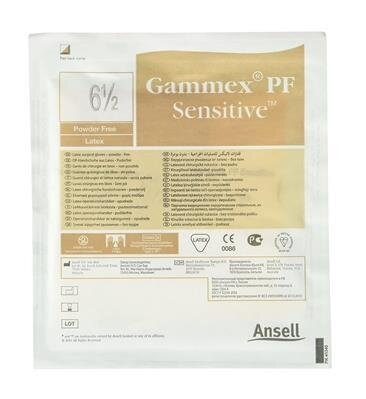 Рукавички хірургічні Gammex PF Sensitive латексні, розмір 6,5 стерильні, пара