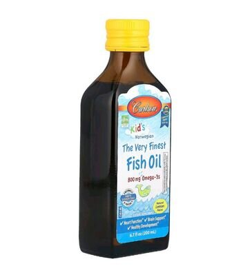 Риб'ячий жир для дітей Carlson Labs Kid's Fish Oil Lemon, лимон, 200 мл