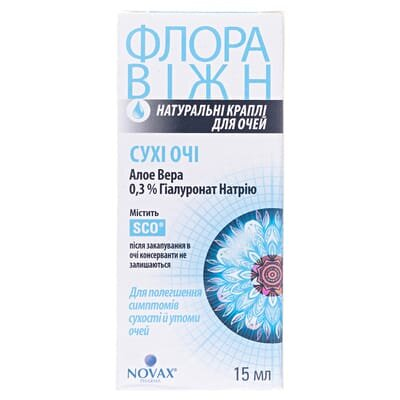 Флора Віжн сухі очі краплі оч., р-н по 15 мл у флак.