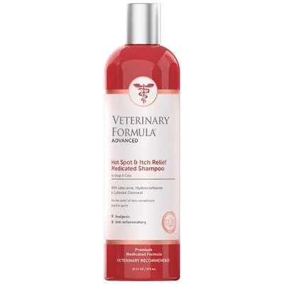 Шампунь для собак та котів Veterinary Formula Advanced Hot Spot & Itch Relief антиалергенний, 473 мл