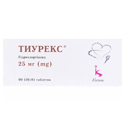 Тиурекс таблетки по 25 мг №90 (10х9)