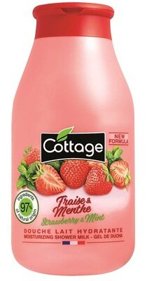 Молочко для душу Cottage Moisturizing Shower Milk зволожуюче Полуниця і м'ята, 250 мл