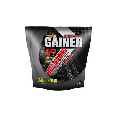 Гейнер Power Pro Mass Growing Gainer банан, 4 кг