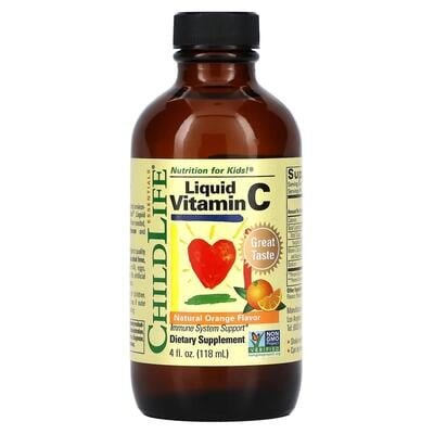 Вітамін C рідкий ChildLife Liquid Vitamin C для дітей із натуральним апельсиновим смаком, 118,5 мл
