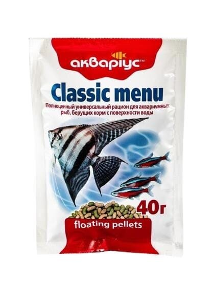 Корм сухий Акваріус Classic Fish Menu для риб, 40 г
