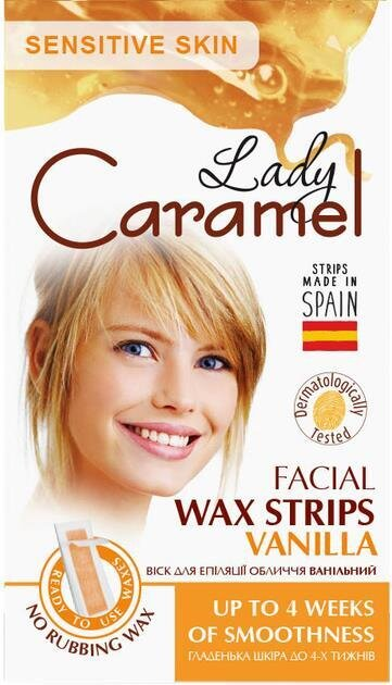 Віск Lady Caramel для епіляції обличчя Ванільний, 12 шт