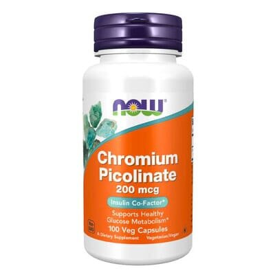Хром піколінат NOW Chromium Picolinate 200 мкг вег. капсули №100