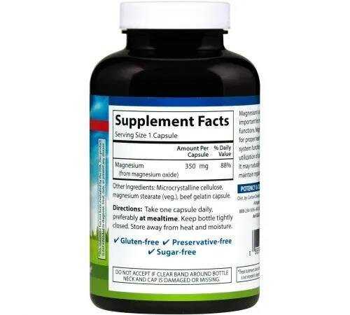 Магній Carlson Labs Magnesium 350 мг, 180 капсул